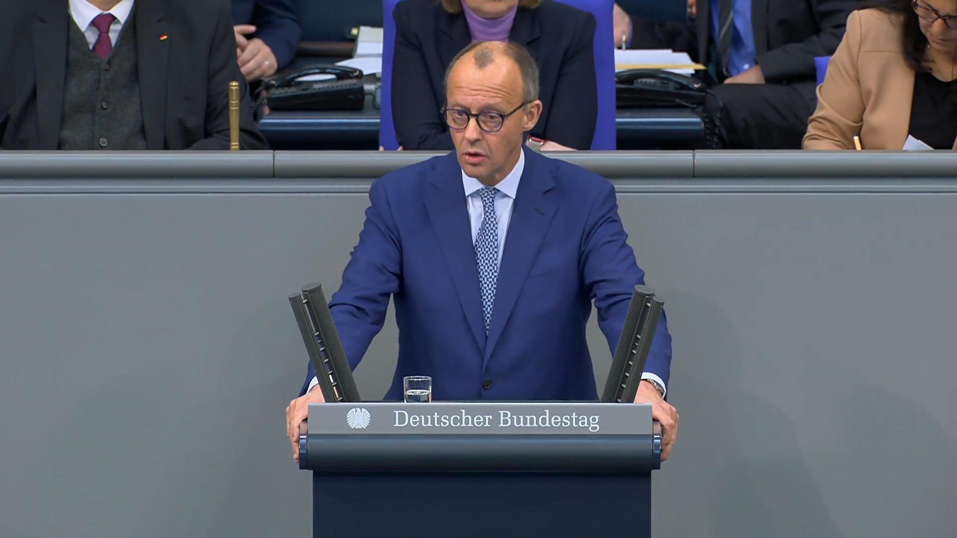 Merz wirft Ampel "miserables Regierungshandeln" vor Generaldebatte im Bundestag
