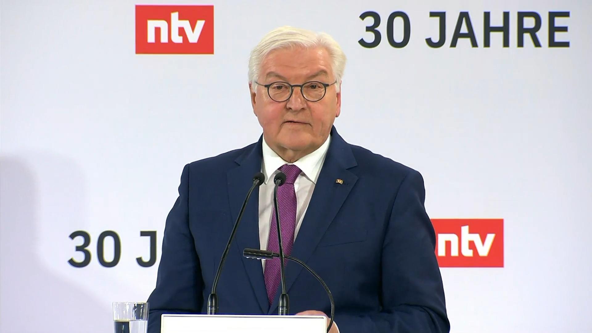 30 Jahre ntv: Bundespräsident Steinmeier gratuliert "Bleiben Sie neugierig, bleiben Sie kritisch"