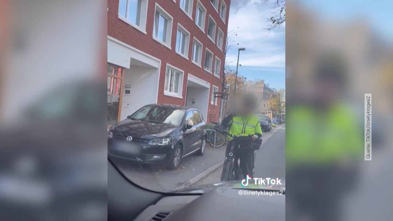 Harmloser Vorfahrts-Streit in Hannover eskaliert Radfahrerin wird handgreiflich!