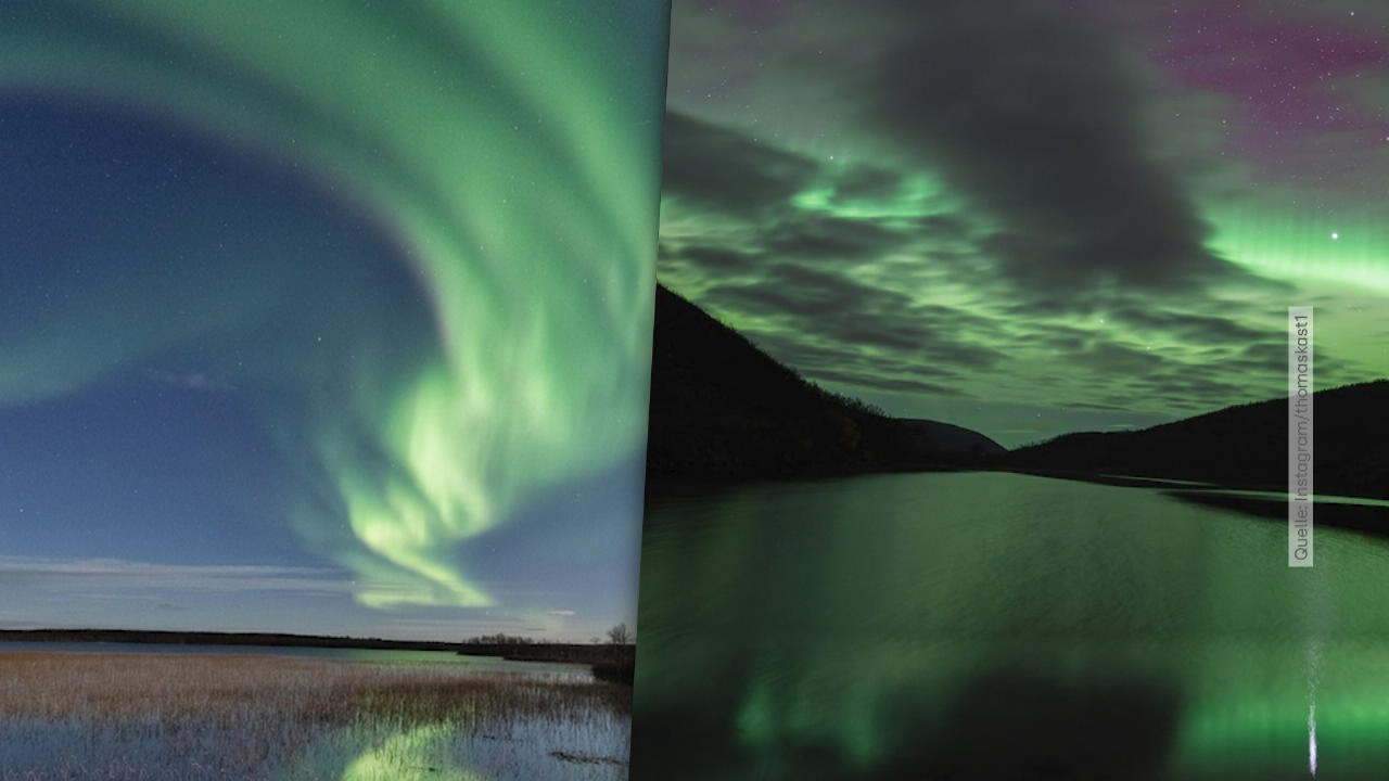Auswanderer jagt Nordlichter von Lappland Spektakuläre Bilder