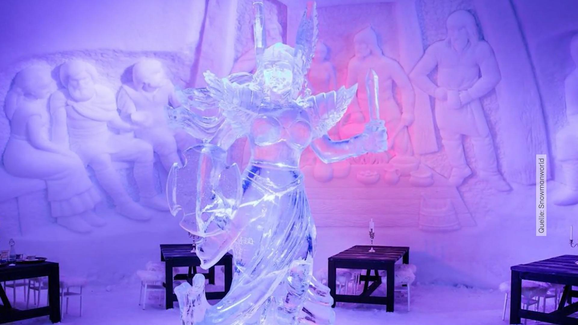 Tutto in Snowman World è fatto di ghiaccio e non c'è niente di più bello di così