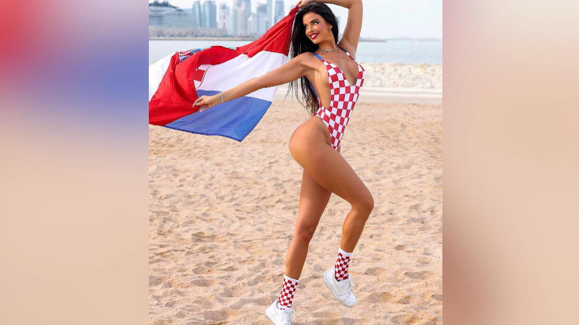 Miss Kroatien schießt Fan in die Weichteile Volltreffer!
