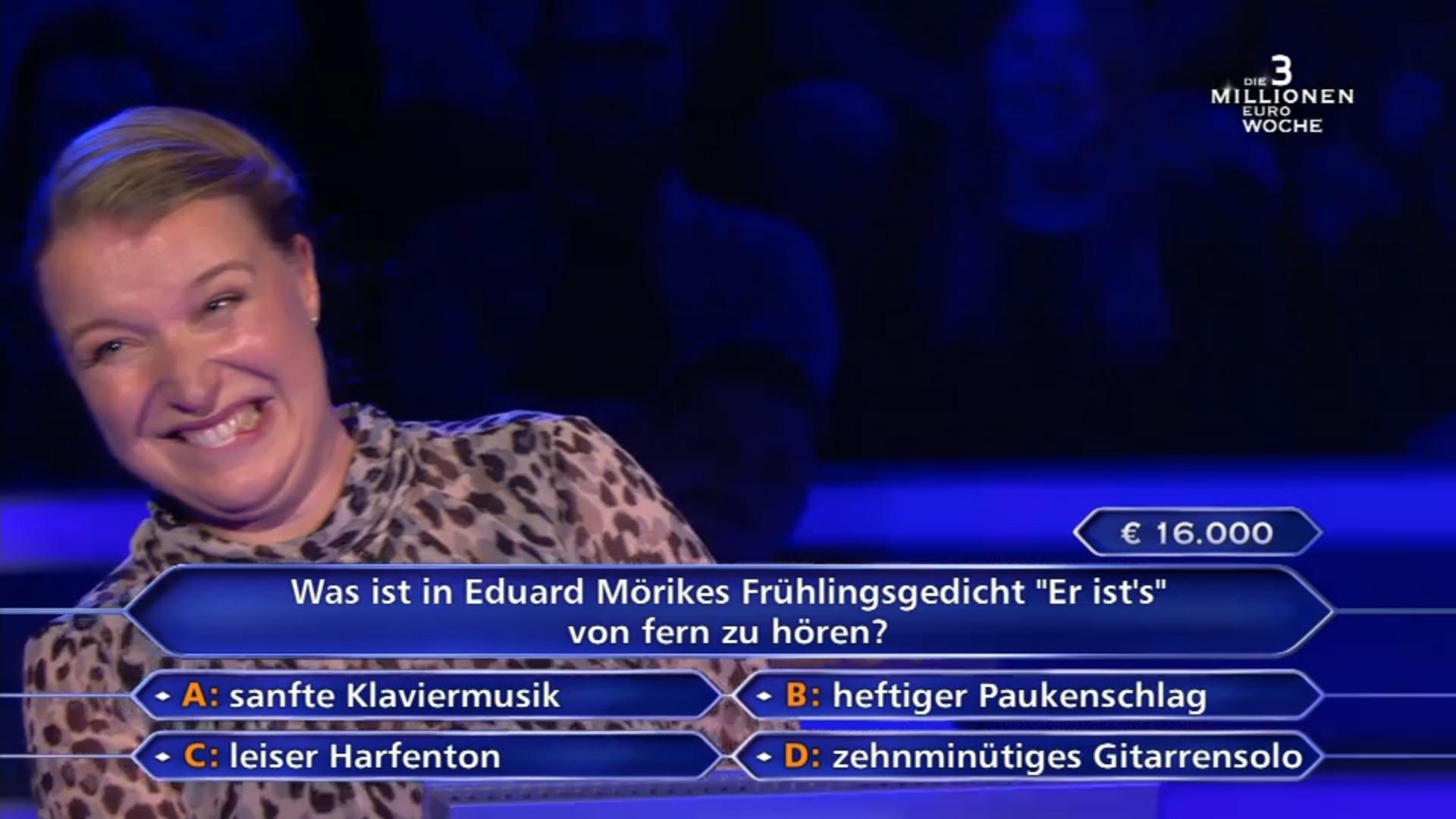 Günther Jauch wird zum Lyriker und verrät dabei die Antwort! "Wer wird Millionär?"-Moderator hilft aus Versehen