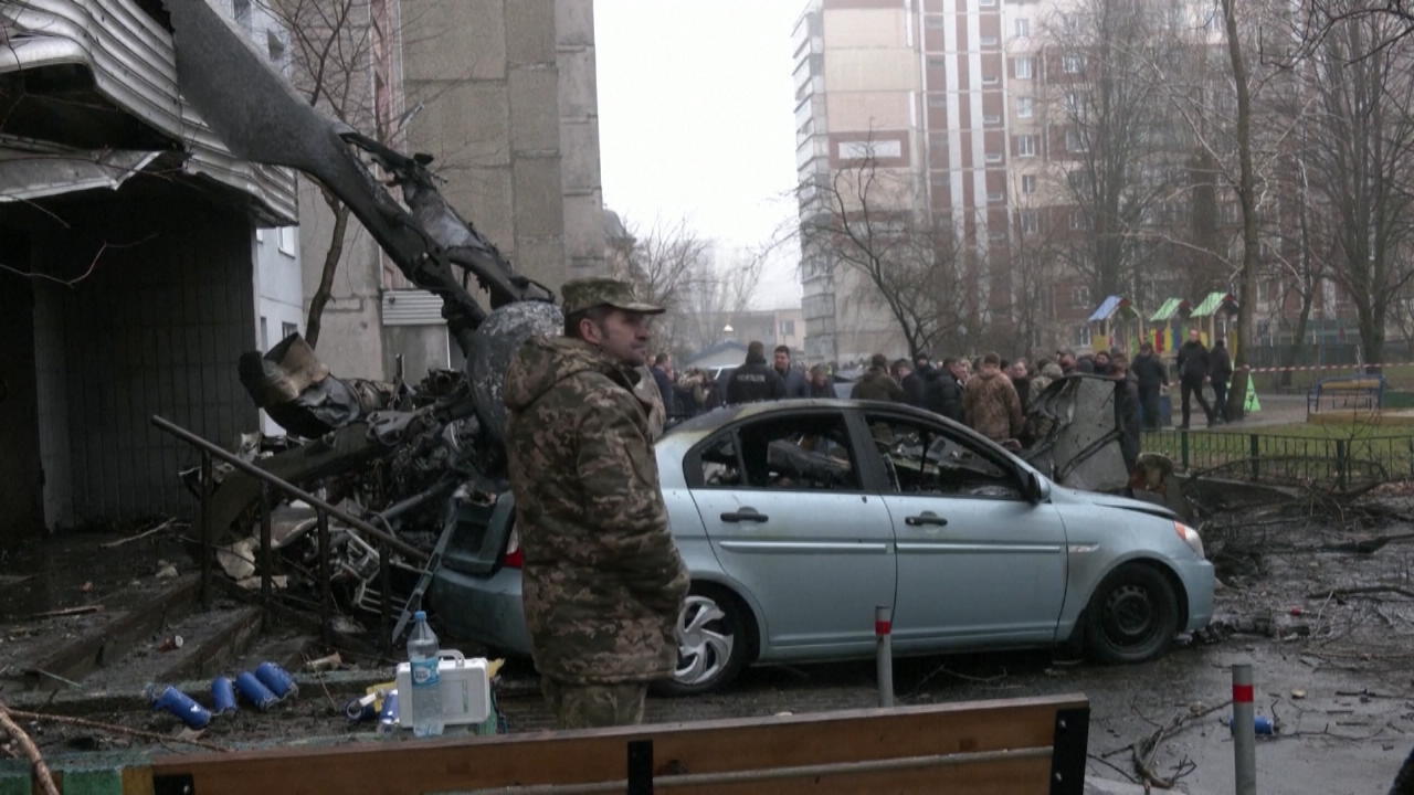 Ukraine-Innenminister stirbt bei Hubschrauberabsturz Krieg in der Ukraine