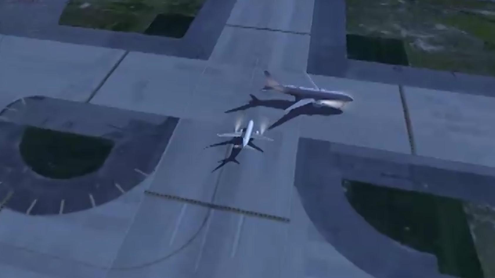 Animation zeigt Beinah-Katastrophe am Flughafen New York Flieger fast gecrasht