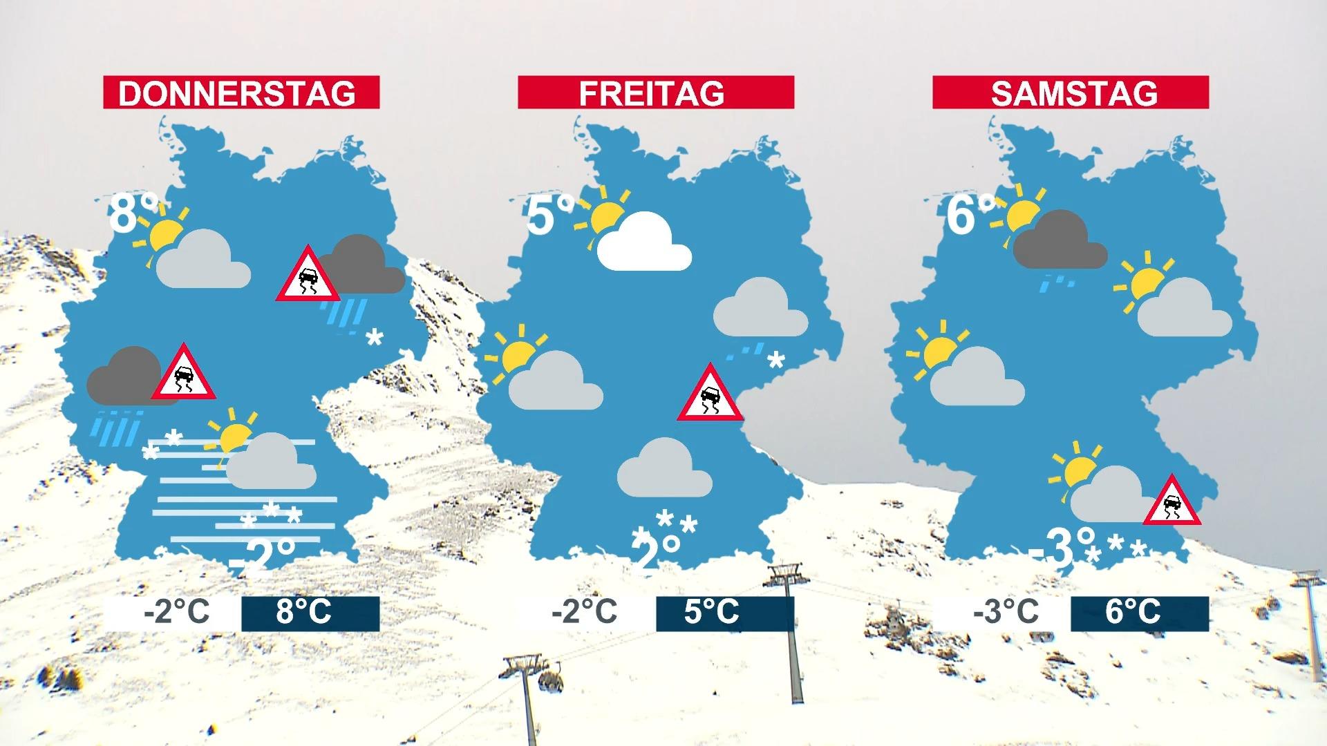 Schnee und Eisregen sorgen für Glätte Bald wieder gefährliche Wetterlage