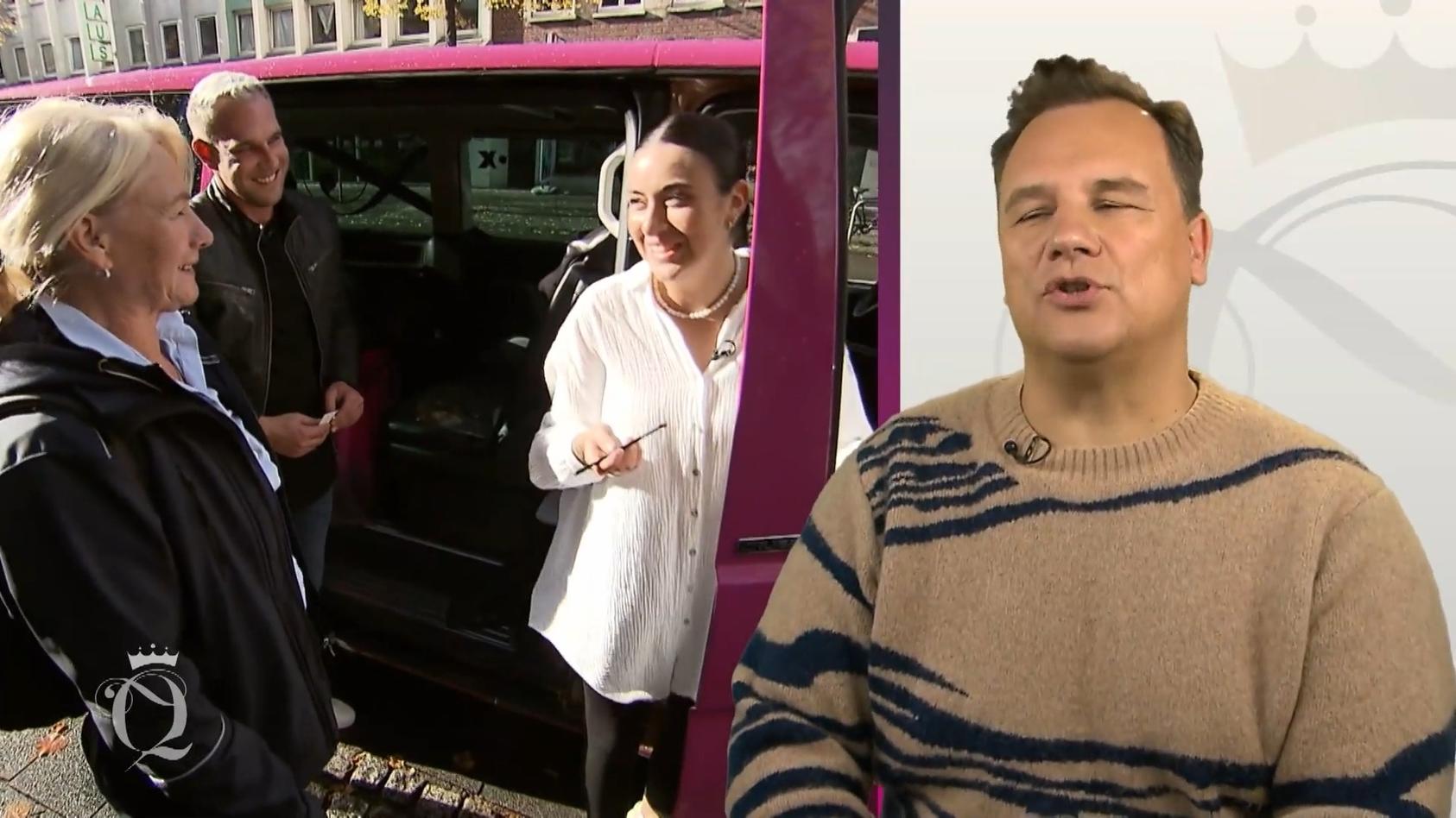 Unerwarteter Besuch am "Shopping Queen" - Bus Shopping Queen in Aachen