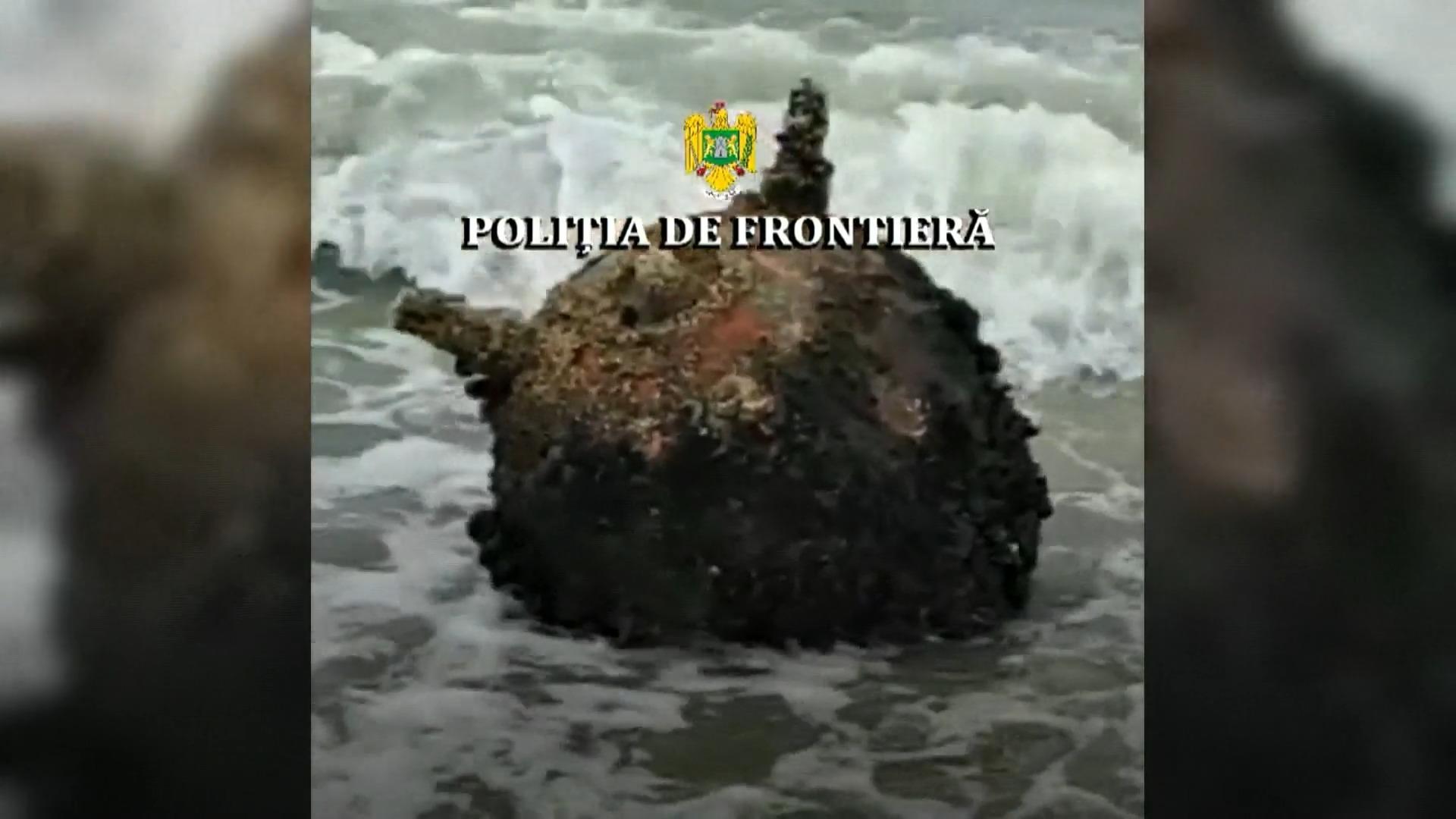 Seemine wird an rumänischem Strand angespült 