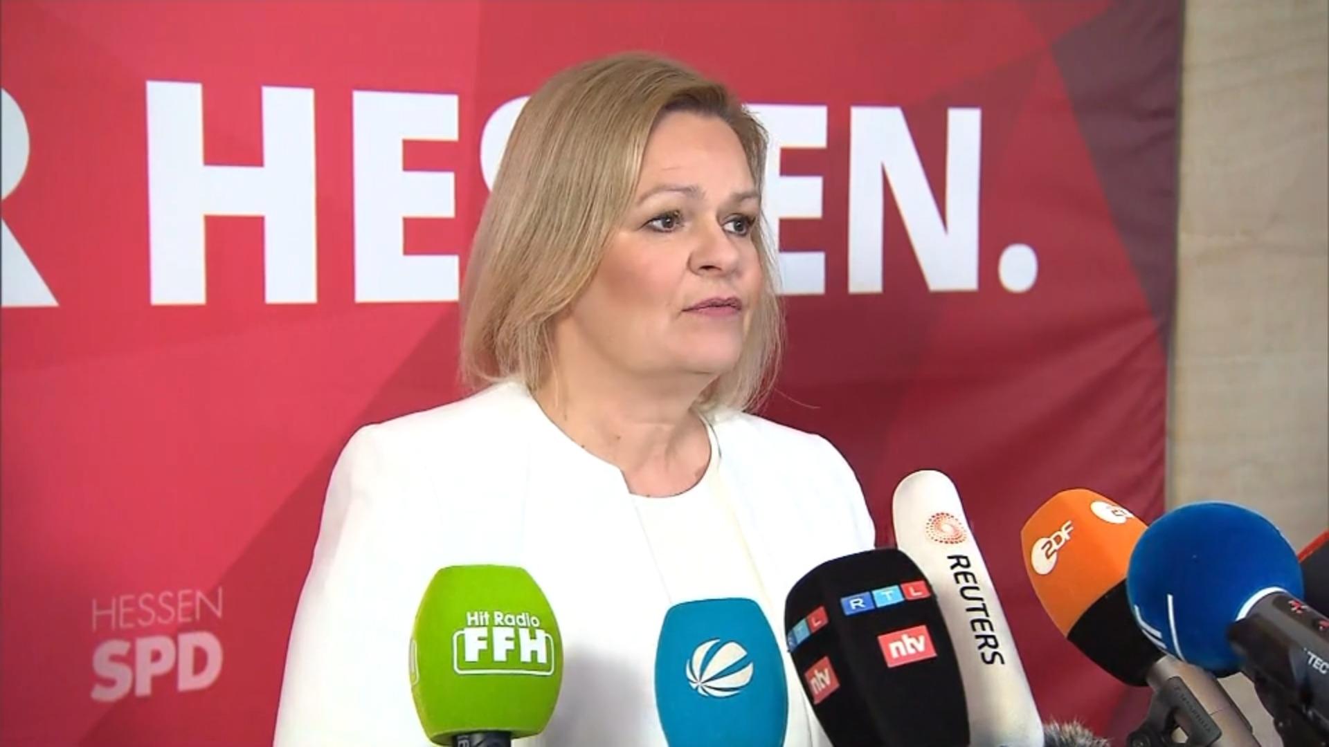 Innenministerin Nancy Faeser (SPD): Ja, ich kandidiere Landtagswahl Hessen 2023