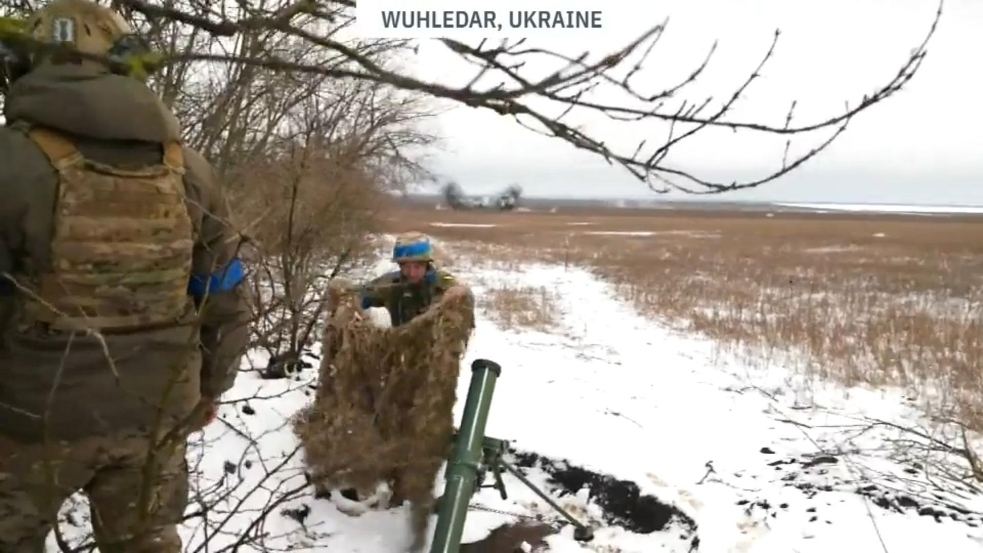 Ukrainische Soldaten zeigen Abwehrkampf bei Wuhledar 