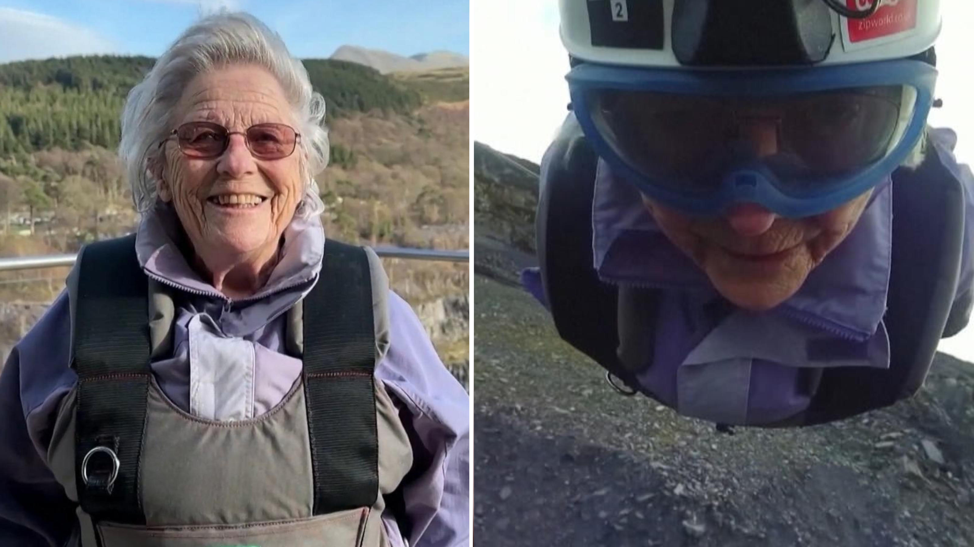 85-Jährige fährt die schnellste Seilbahn der Welt Adrenalinjunkie!