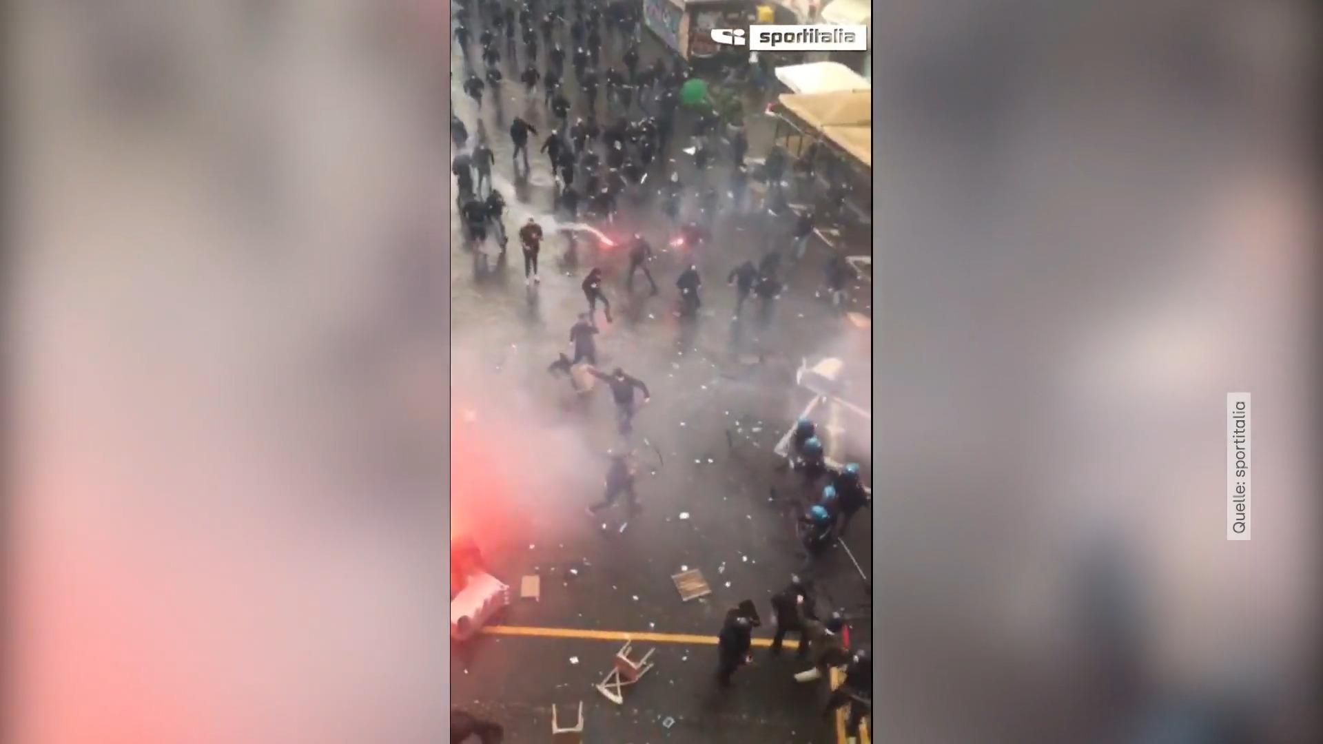 Frankfurt-Fans sorgen für Eskalation in Neapel Champions League