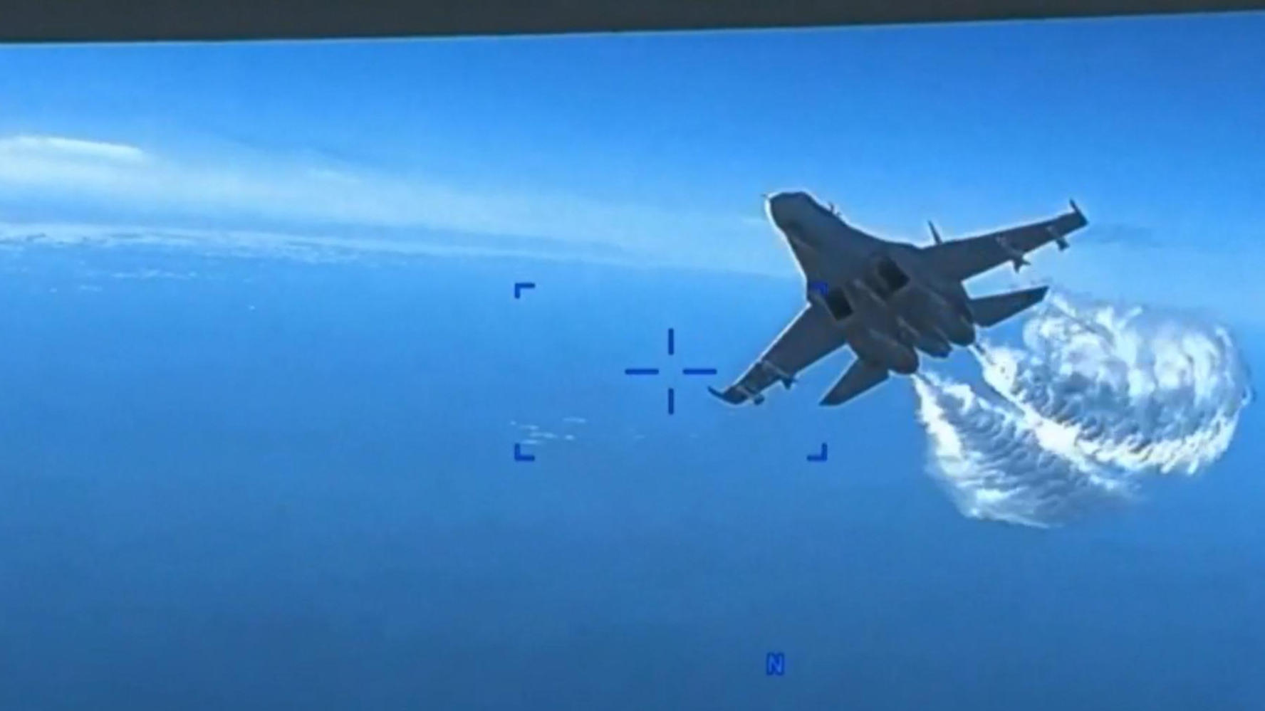 Russian fighter jets attack US drone with fuel Pentagon releases video