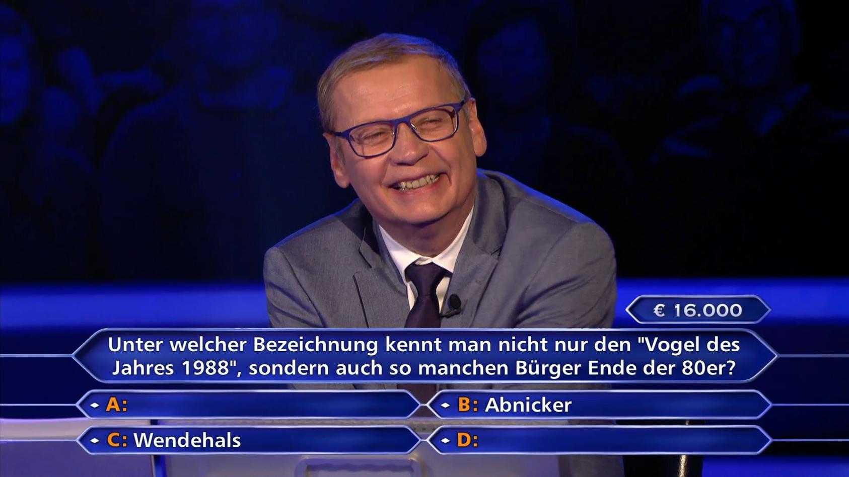 "Da kommst du nicht drauf!" Günther Jauch lacht sich kaputt Wer wird Millionär: Telefonjoker erheitert alle