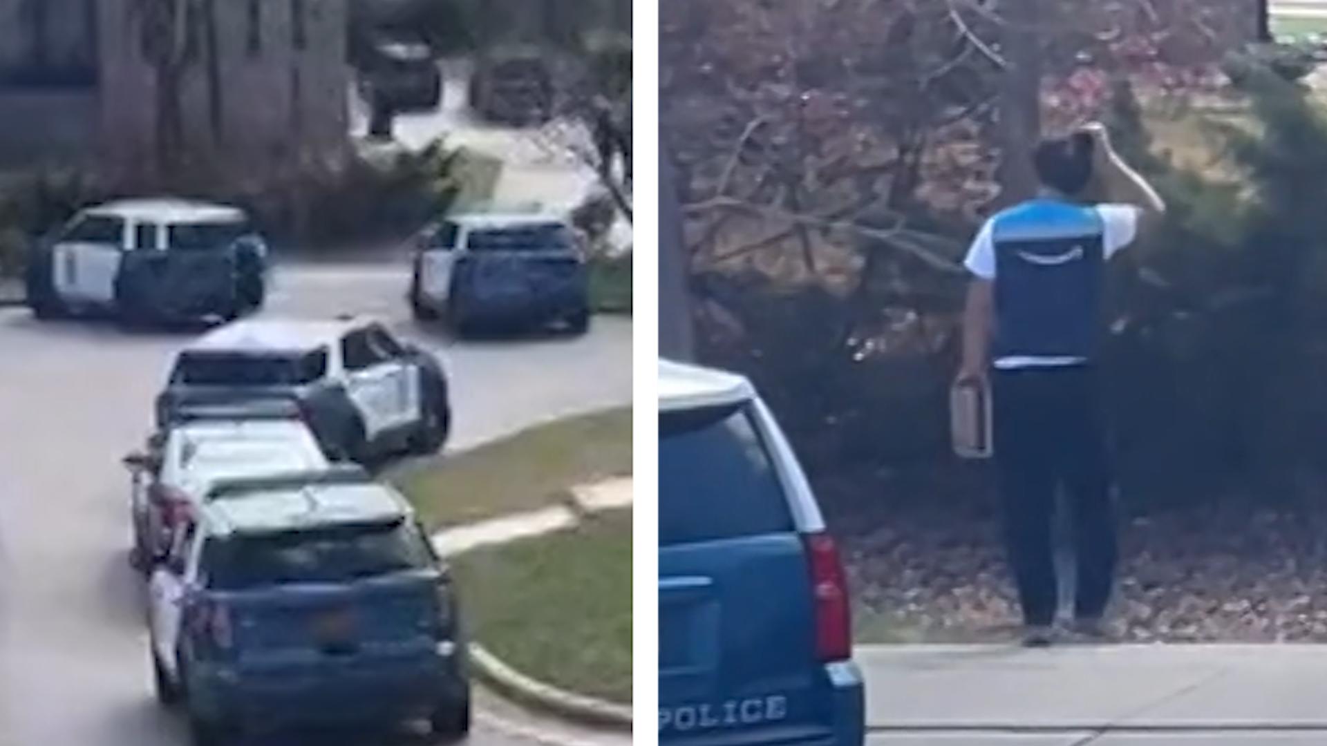 Postbote liefert Paket aus – während Polizeieinsatz SWAT-Team stoppt ihn!