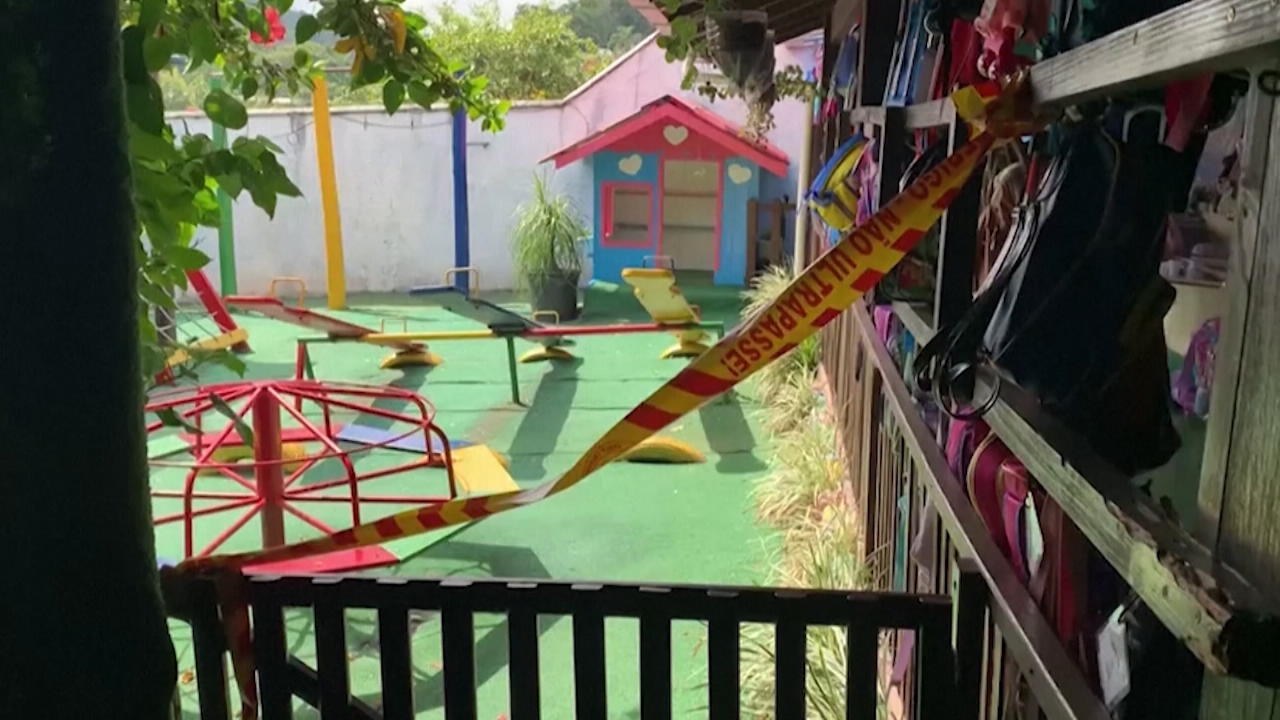Blutbad in Kindergarten! Mann tötet vier Kinder mit Beil Schock in Brasilien