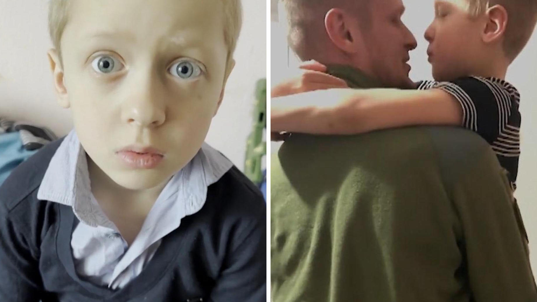 Nach Monaten im Ukraine-Krieg! Junge sieht Vater wieder "Dachte, das war nur ein Traum"