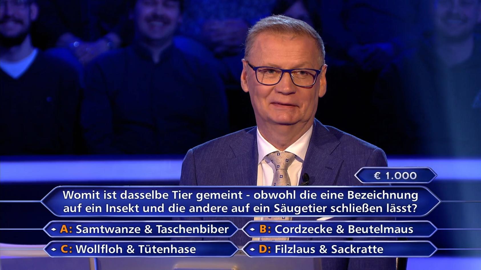 Da kann der Moderator nur süffisant lächeln Jokerverschwendung?