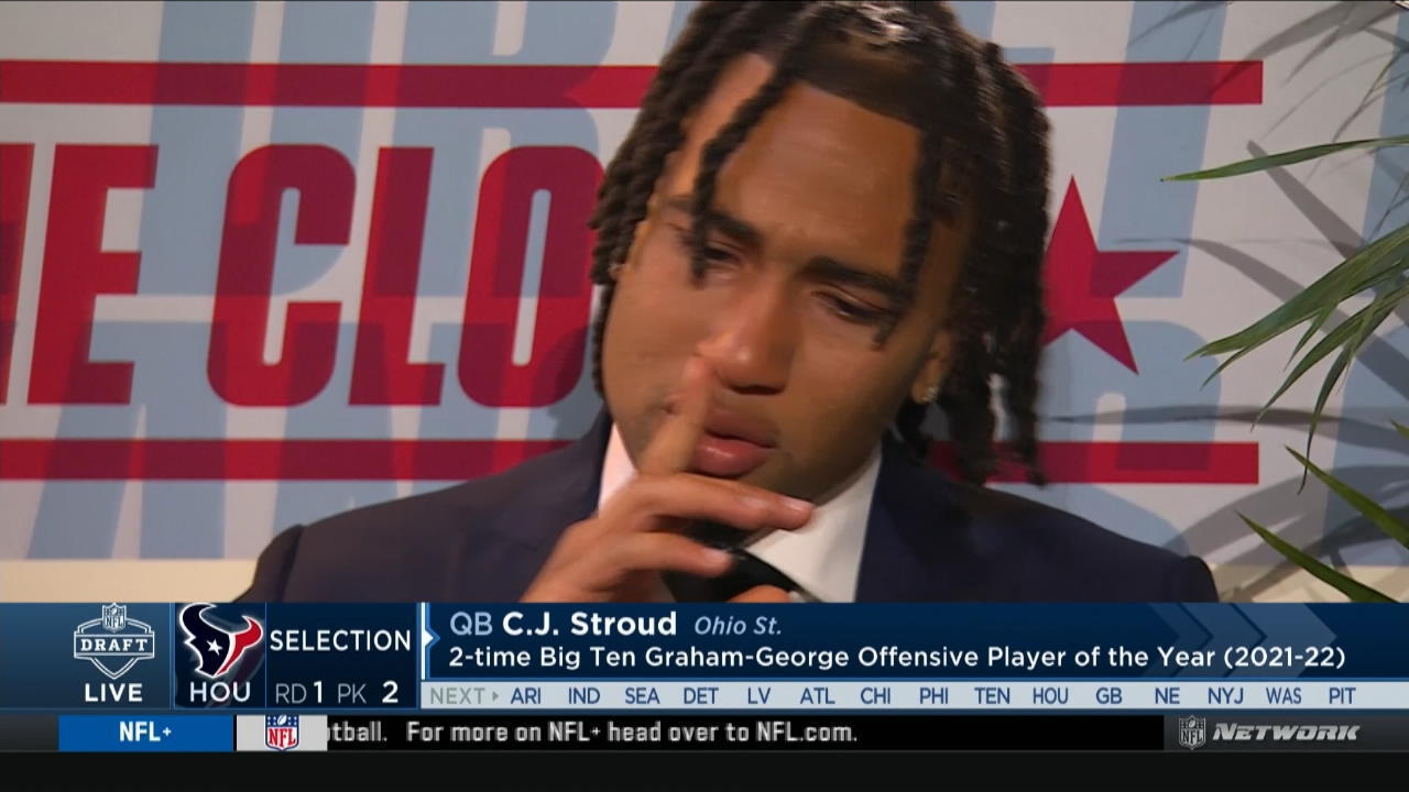 Stroud weint nachdem Texans ihn an zweiter Stelle picken Tränen beim Zweiten des NFL Draft