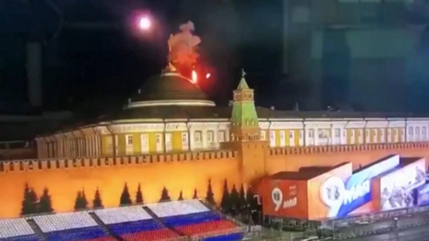 Explosion über Kreml: Greift die Ukraine hier Putin an? Drohne abgeschossen