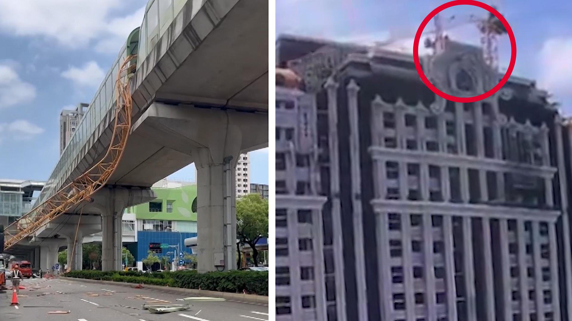 30 Stockwerke in die Tiefe: Kran zertrümmert Straßenbahn Plötzlich reißt der Ausleger ab!