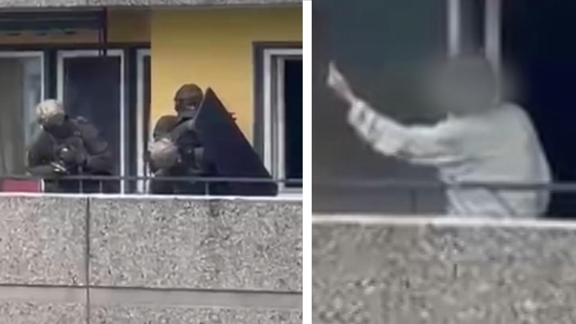 Einsatzkräfte und Täter von Ratingen treffen aufeinander Mittelfinger für die Polizei