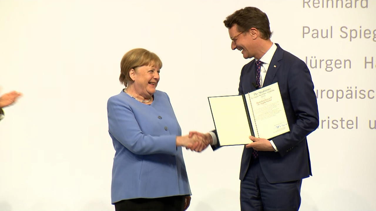 NRW-Staatspreis für Angela Merkel Bundeskanzlerin a.D.