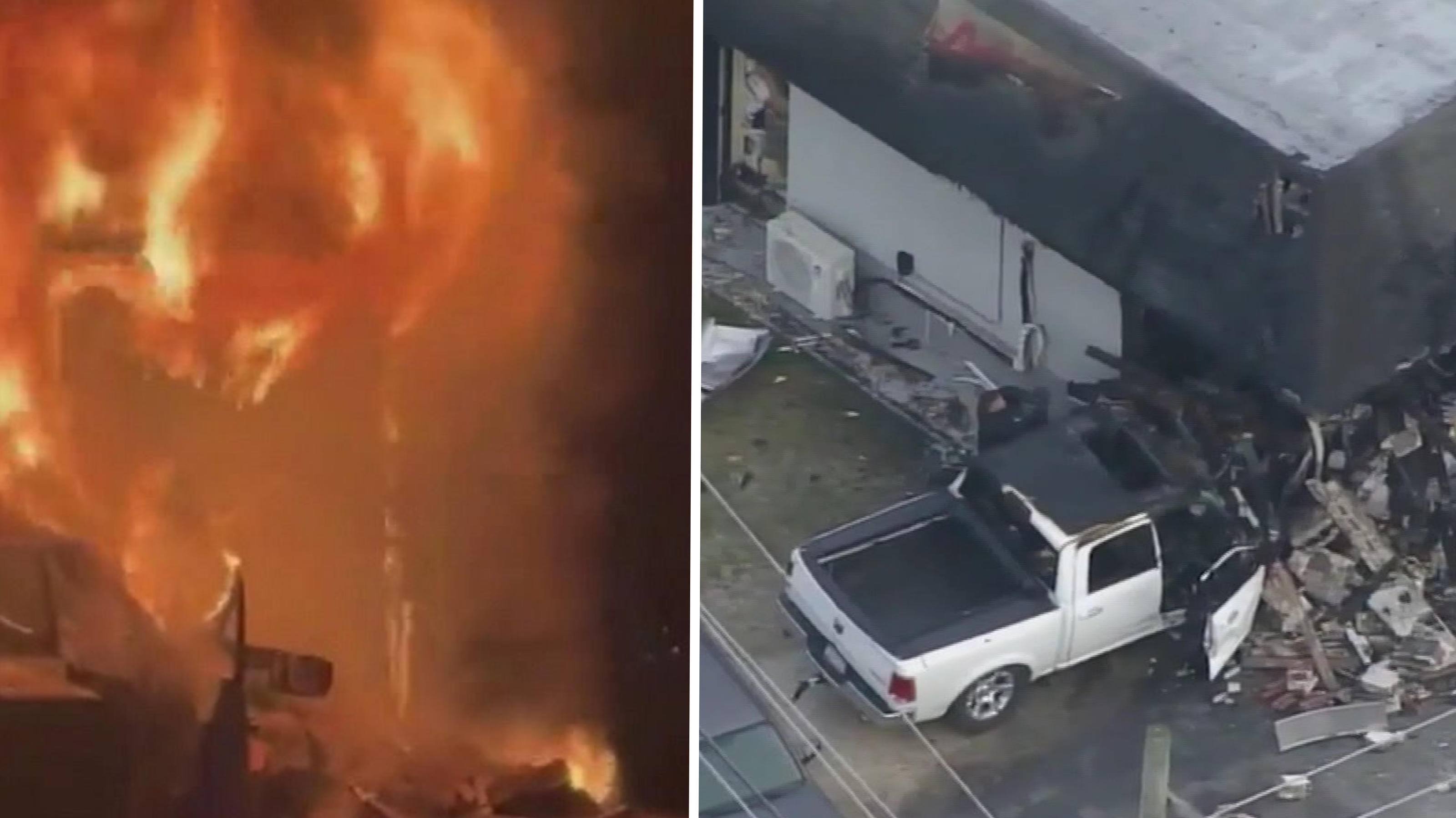 Mutige Helden befreien Mann aus brennendem Truck Rettung aus der Flammenhölle!