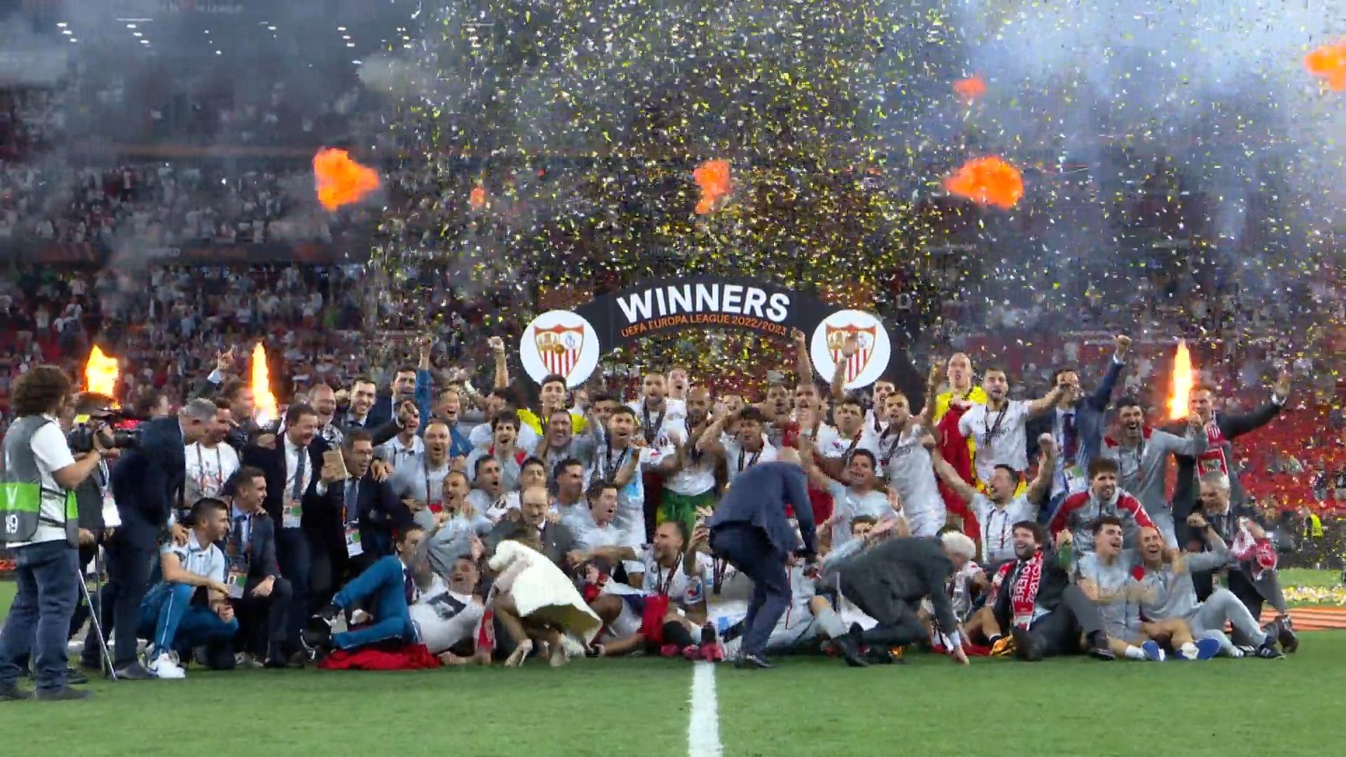Sevilla feiert den Titel Europa League Finale