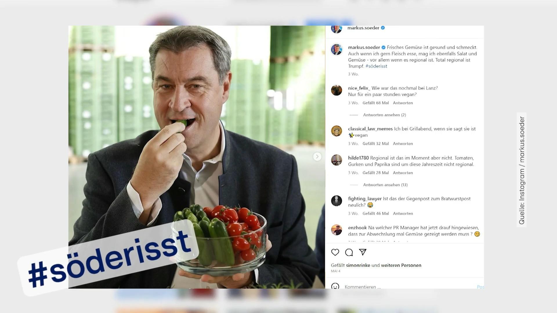 #Soodrest: ¿Por qué Marcus Söder siempre publica comida?  El reportero de RTL se encuentra con Sudder, ¡mientras come!
