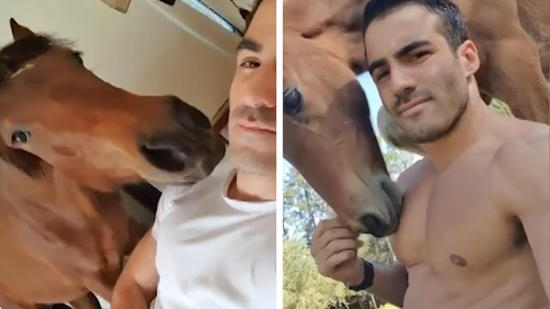 Der Schöne und die Stute: Mann lebt mit Pferd zusammen Ein Huf und eine Seele!