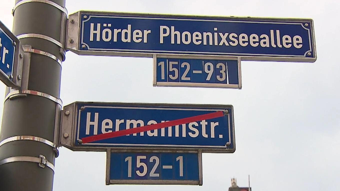 Aus "Hermannstraße“ wird „Hörder Phoenixseeallee Eine Straße in Dortmund hat einen neuen Namen