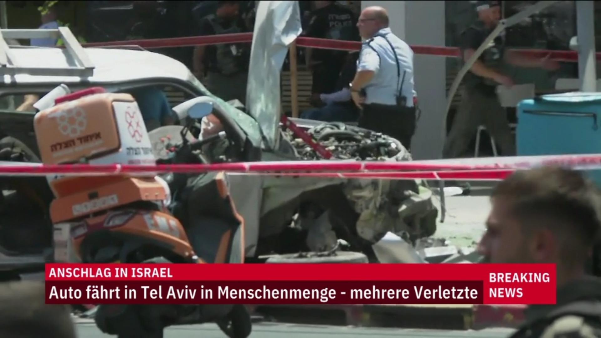 Auto rast in Menschenmenge Anschlag in Israel