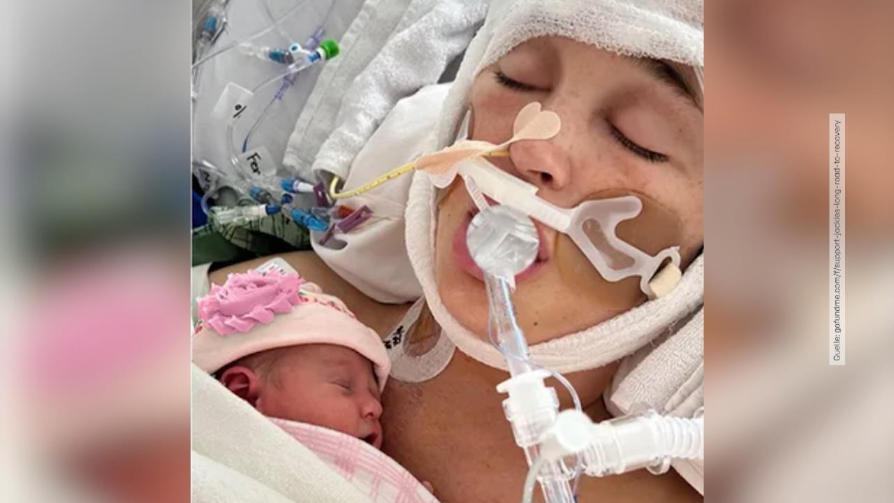 Aneurysma-Drama! Influencerin fällt vor Geburt ins Koma Jetzt sieht sie ihr Baby erstmals