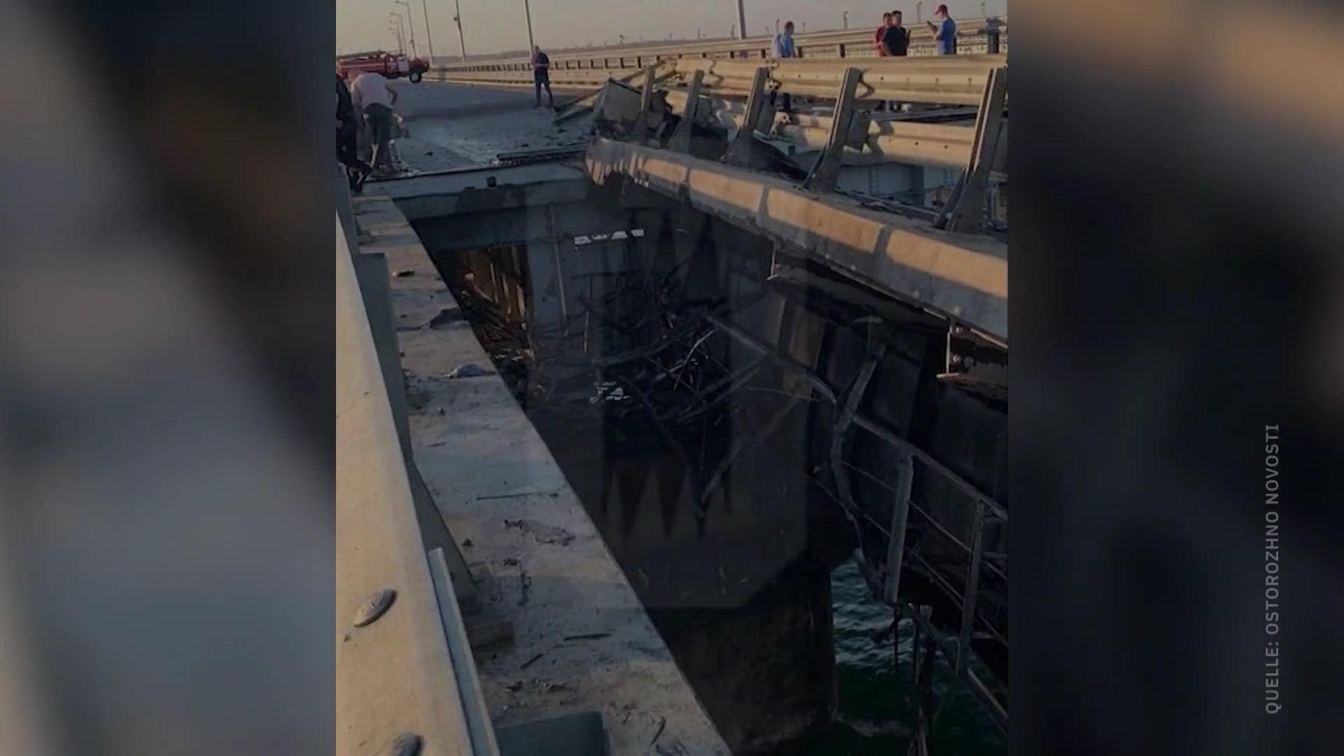 Kiev: the bridge went to sleep again Explosion on the Crimean bridge