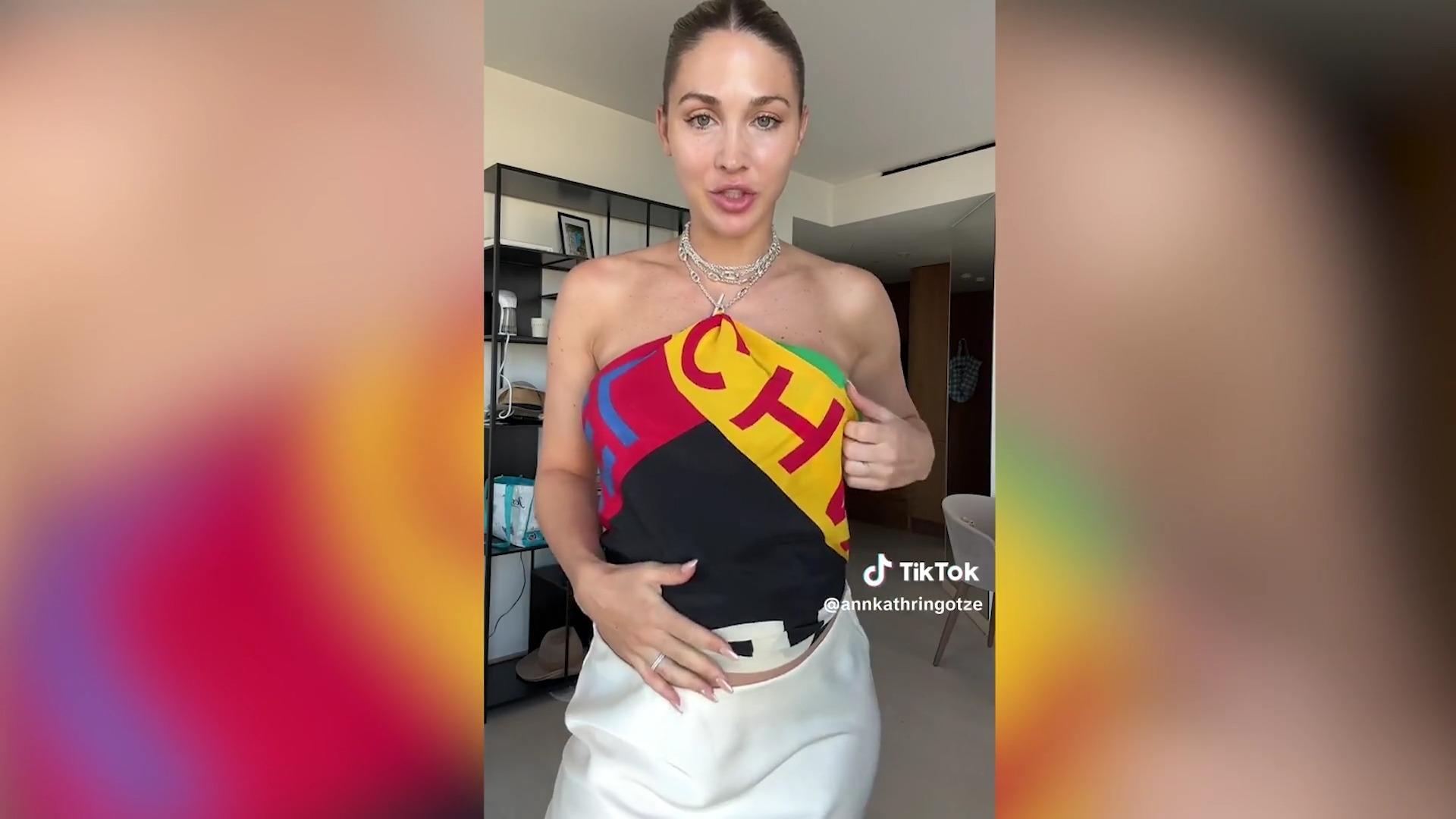 Ann-Kathrin Götzes Babybauch bei Insta Rund und stylisch