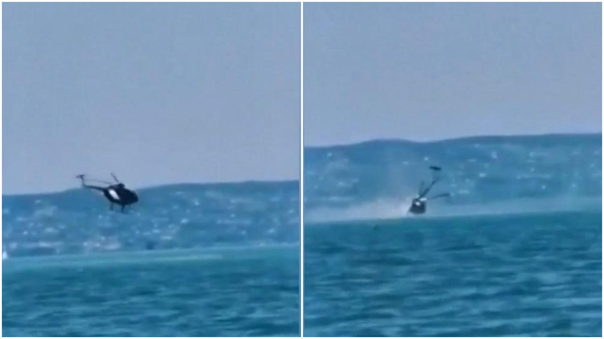 Un elicottero della polizia precipitato all'improvviso sul Lago Balaton si è salvato da una macchina che affondava!