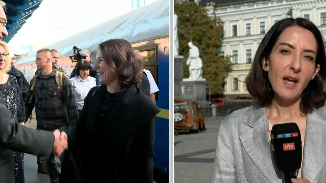 Baerbock überraschend in Kiew eingetroffen RTL-Reporterin Kavita Sharma berichtet aus Kiew