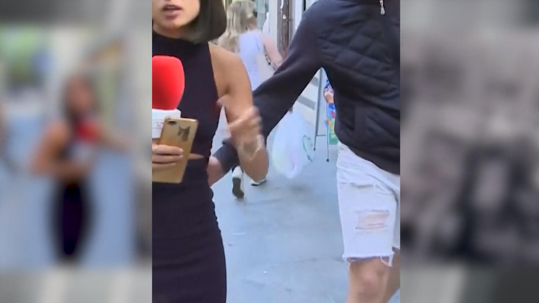 TV-Reporterin vor laufender Kamera sexuell belästigt Polizei nimmt Mann fest