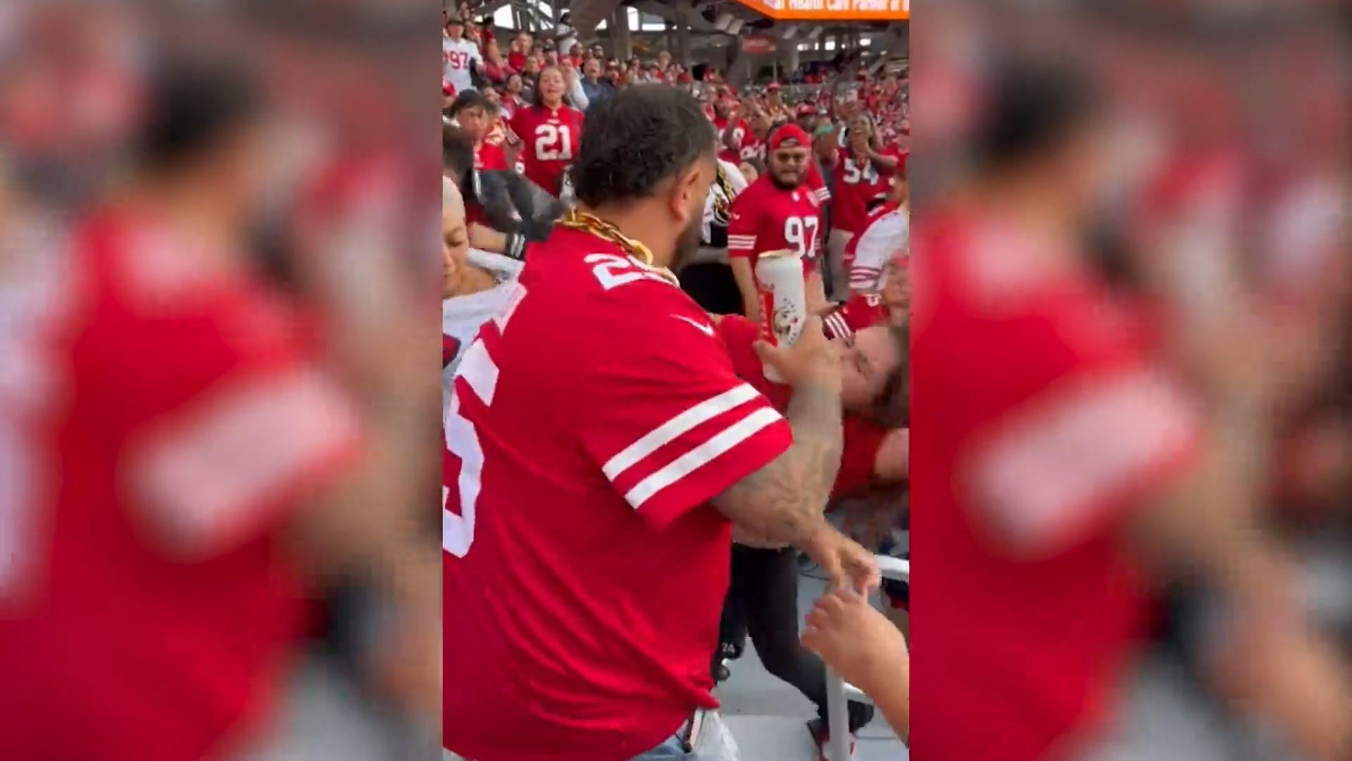 Erneute Prügelei bei einem NFL-Spiel Perücke vom Kopf gerissen!