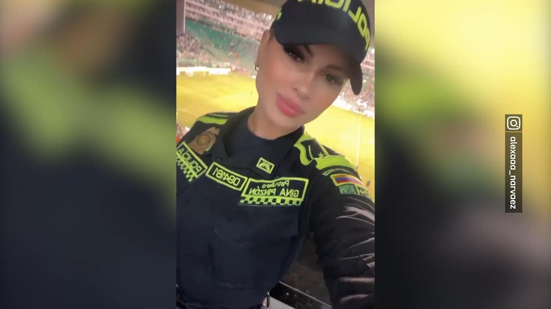 Sexy Polizistin begeistert Fans im Stadion Nun ist sie Instagram-Star!