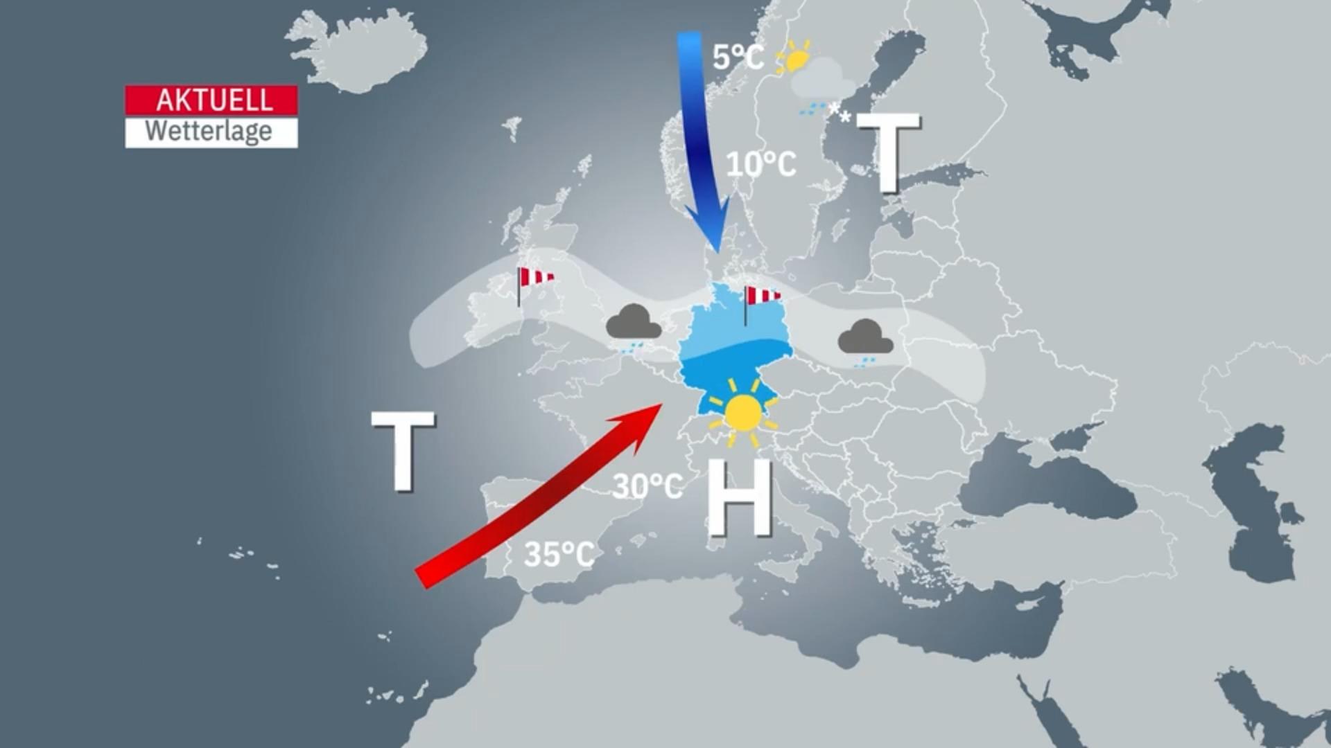 Heiße Luft drückt Wärme nach Deutschland Unsichere Wetterlage