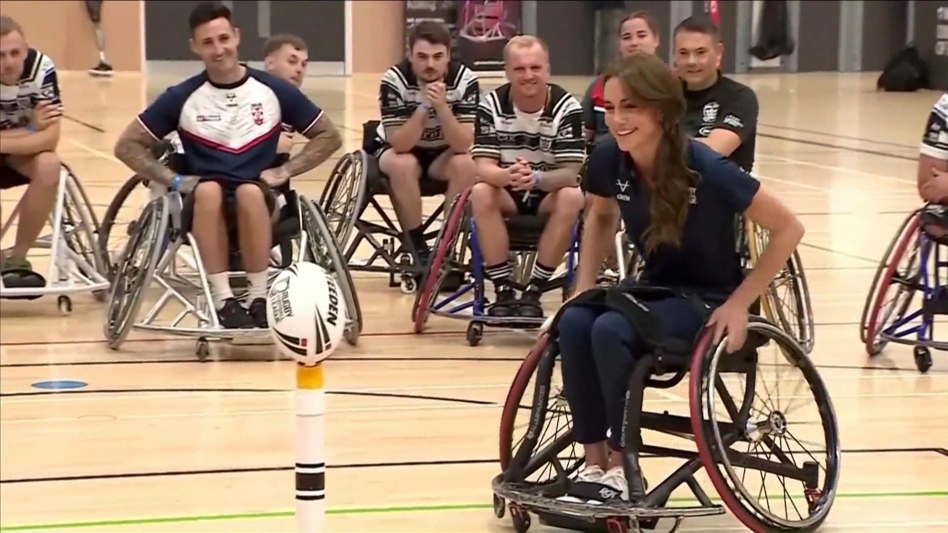Prinzessin Kate zeigt vollen Einsatz beim Rollstuhl-Rugby Sie verzaubert alle