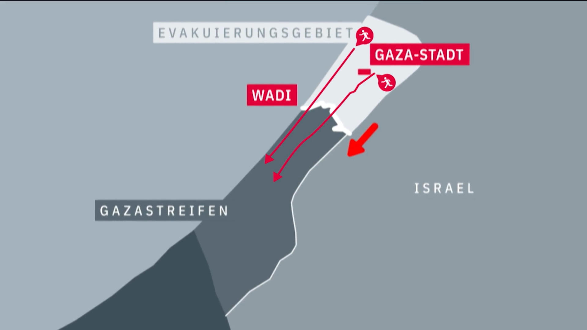 So sollen die Menschen in Gaza den Norden verlassen Kurz vor einer israelischen Bodenoffensive