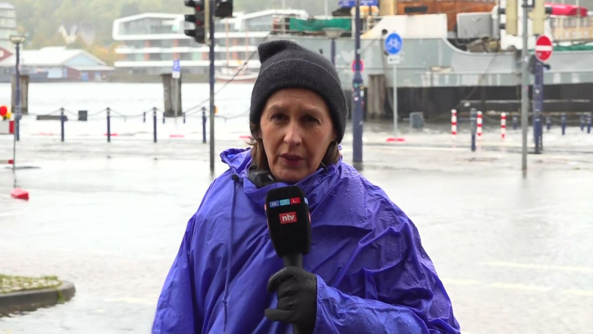 Flensburg può sperimentare l'ondata di tempesta del giornalista RTL del secolo nell'attuale situazione di inondazioni