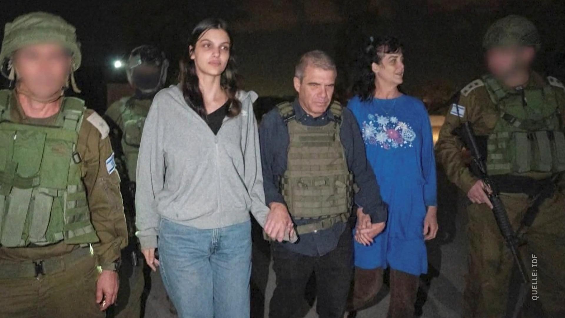 Zde jsou Judith a Nathalie Raanan Hamas propouští americké rukojmí