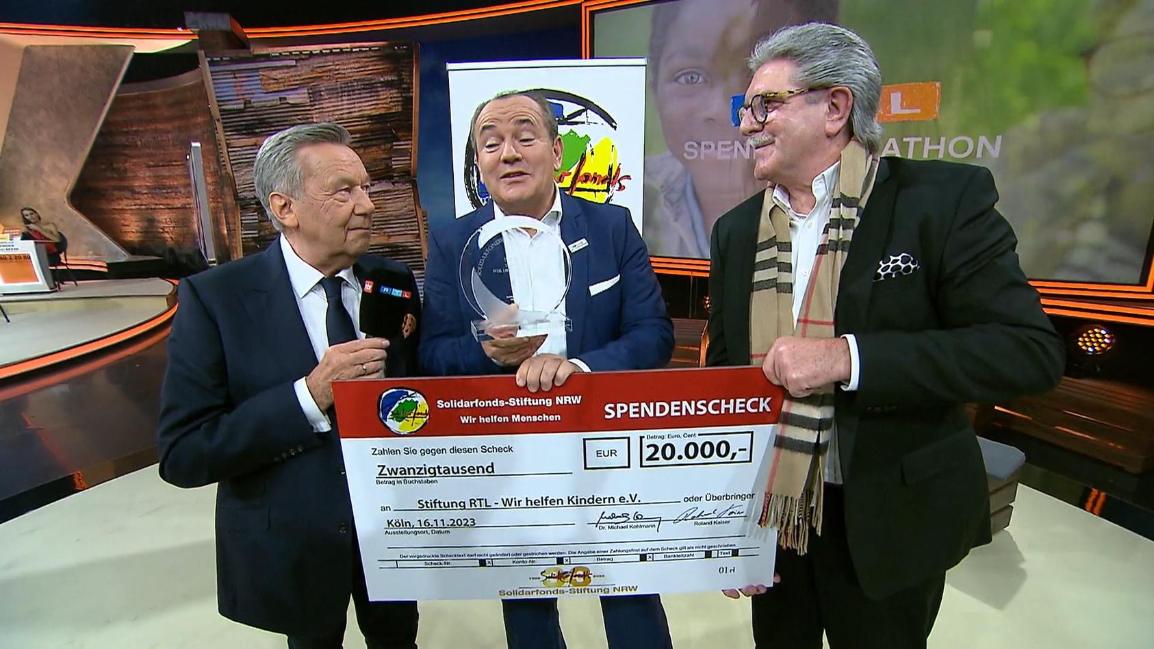 Solidarfonds-Stiftungspreis verliehen RTL-Spendenmarathon