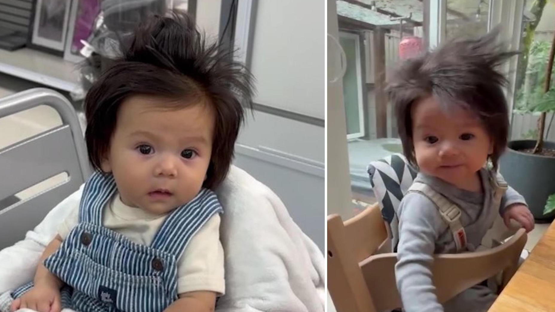 Mit nur fünf Monaten?! Baby trägt Mega-Mähne Netz rätselt: Sind DIESE Haare echt?