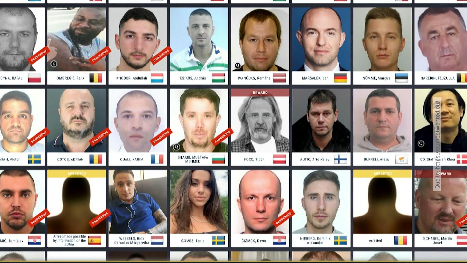 Das sind Europas meistgesuchte Verbrecher Europol legt "Most-Wanted-Liste" vor