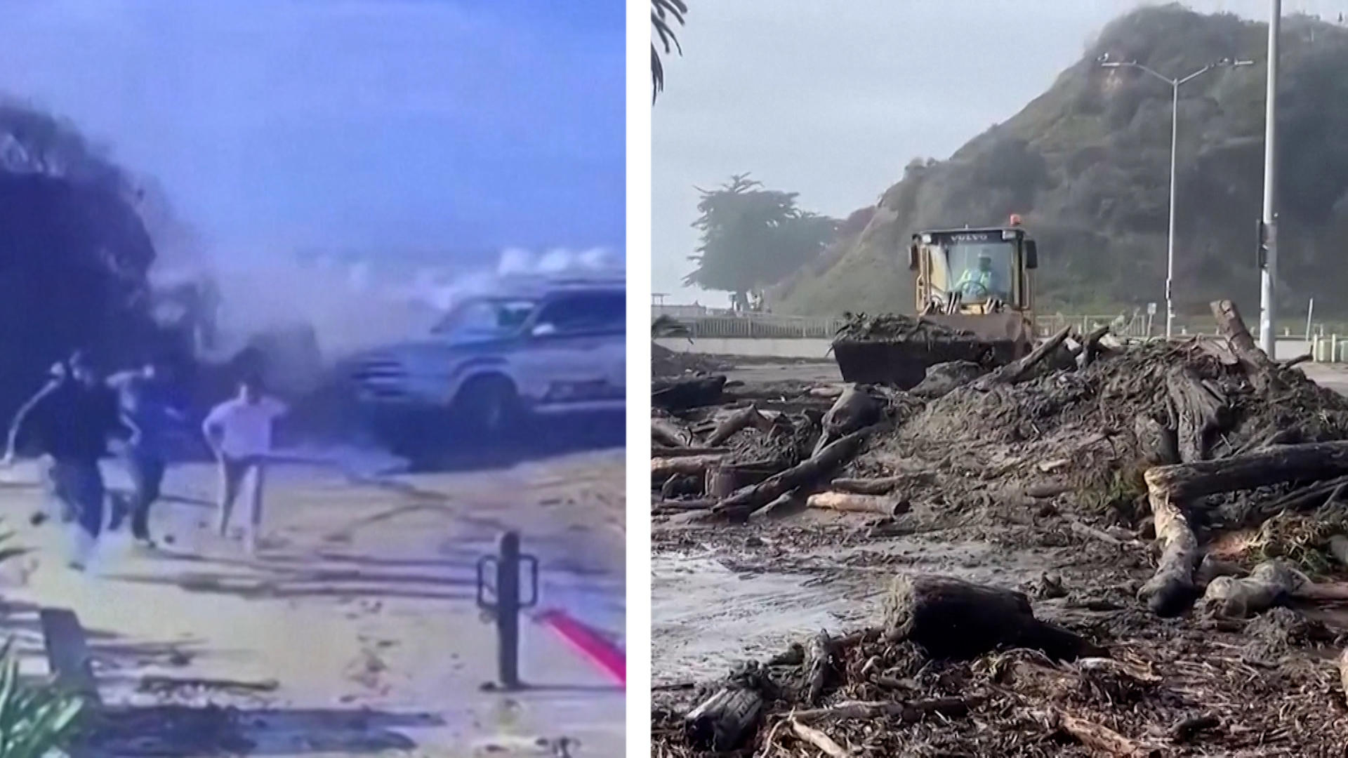 Silne fale uderzyły w zachodnie wybrzeże Kalifornii, zalewając ulice i domy